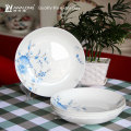 Plain white halb decal Geschirr feines bone china chinesisches Abendessen gesetzt